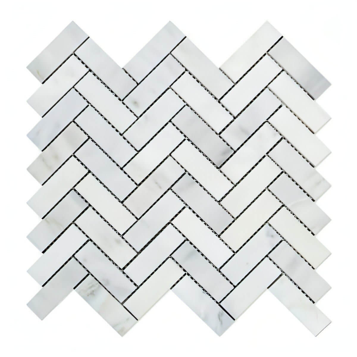 1x3 Oriental White Herringbone Mosaic Tile