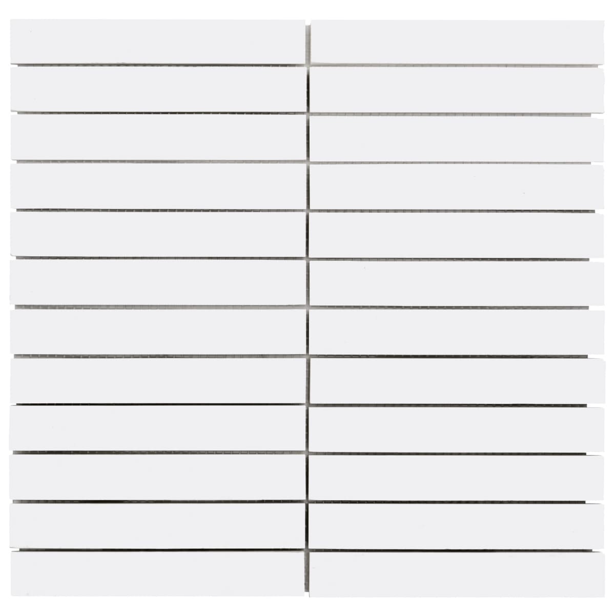 Bianco Dolomite Marble 1x6 Stacked Mosaic Tile Polished