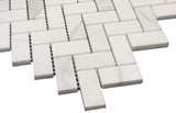 Calacatta Gold Italian Marble 1" x 2" Herringbone Mosaic Tile Polished