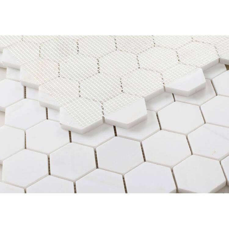 2” Bianco Dolomite Hexagon Mosaic
