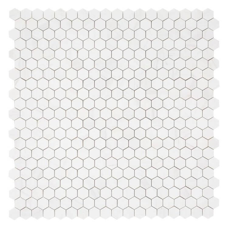 2” Bianco Dolomite Hexagon Mosaic