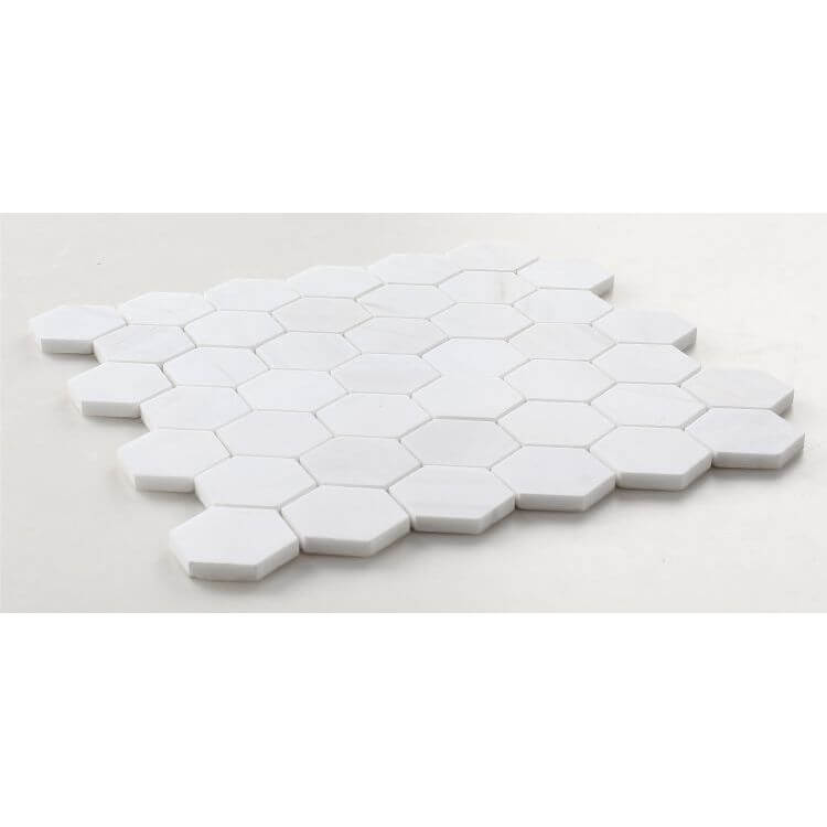 2” Bianco Dolomite Hexagon Mosaic