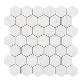 2” Bianco Dolomite Hexagon Mosaic