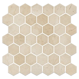 2” Alicante Crema Marfil Hexagon Spanish Marble