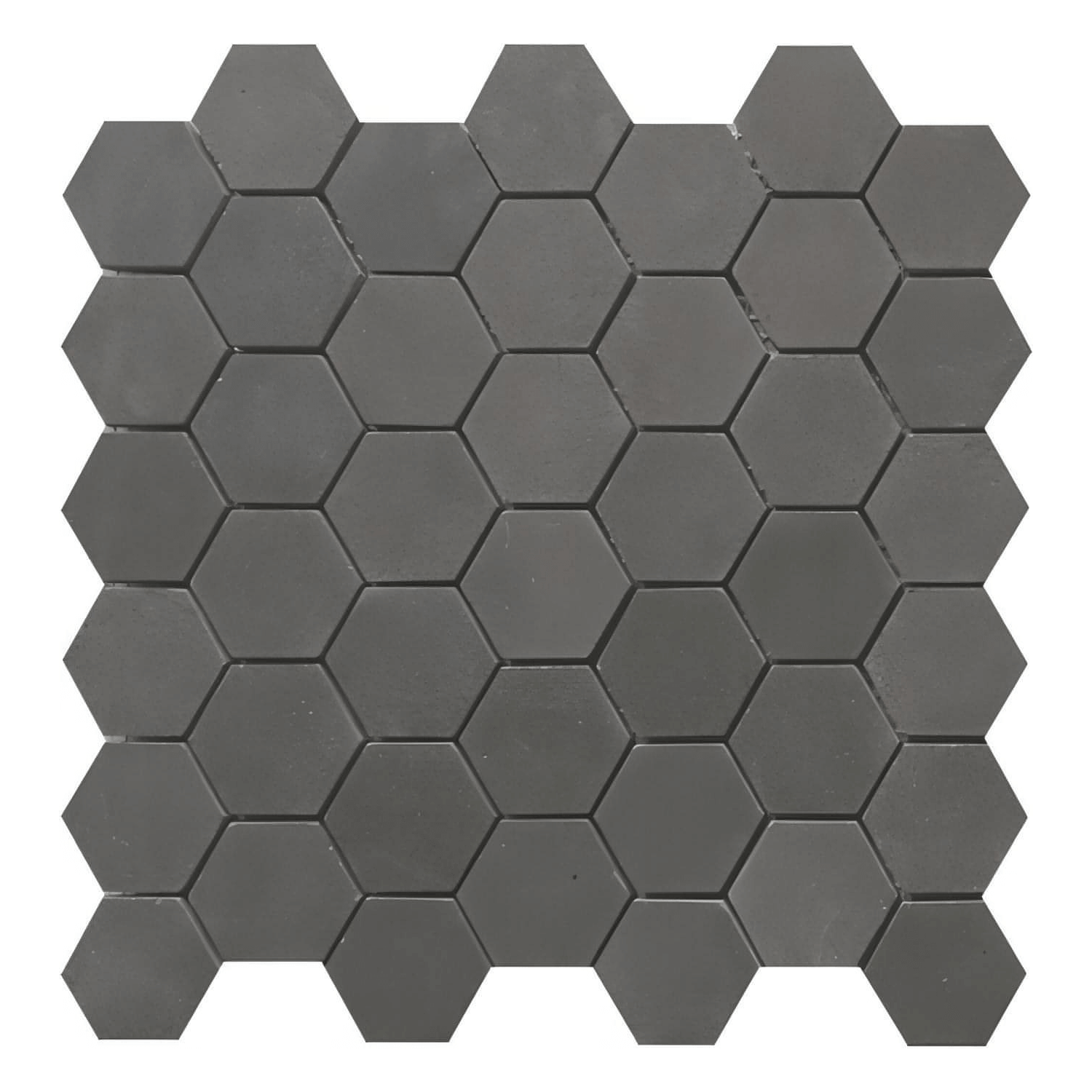 2” Hexagon Black Basalt