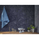 2” Nero Marquina Hexagon Mosaic
