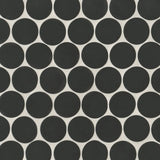 2" Round Porcelain Mosaic Tile in Kuroi Black 10x10