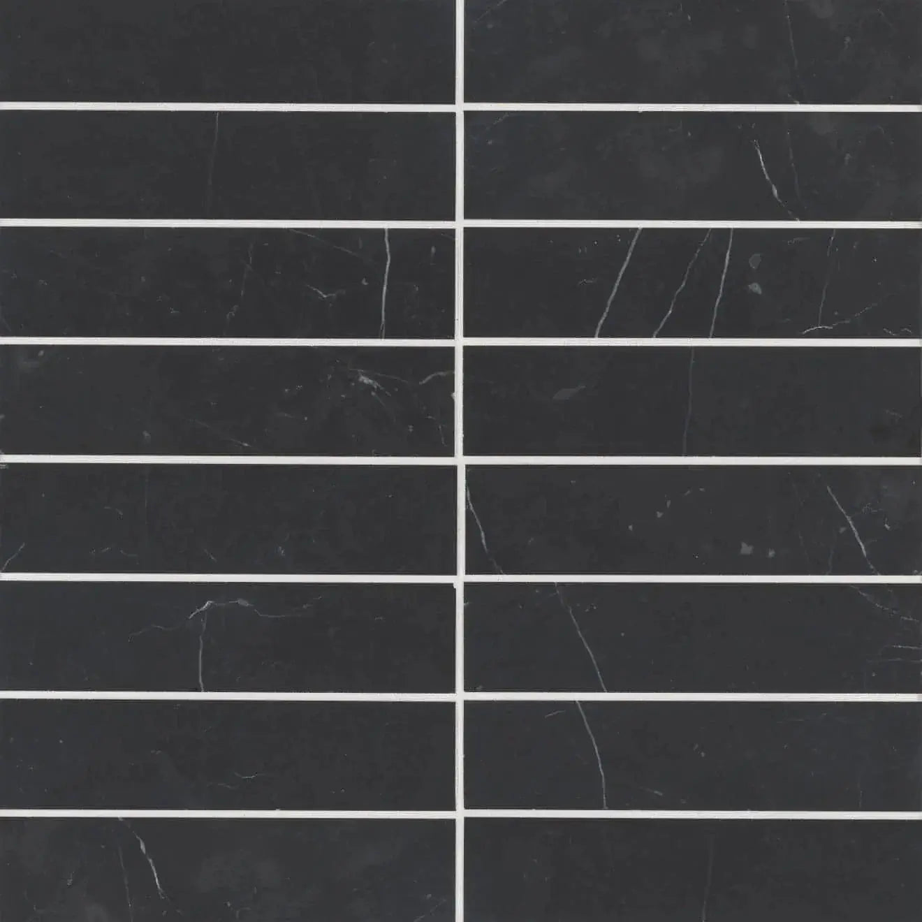 2" x 8" Nero Marquina Marble