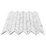 Calacatta Gold Marble Mini Chevron Mosaic Tile Polished