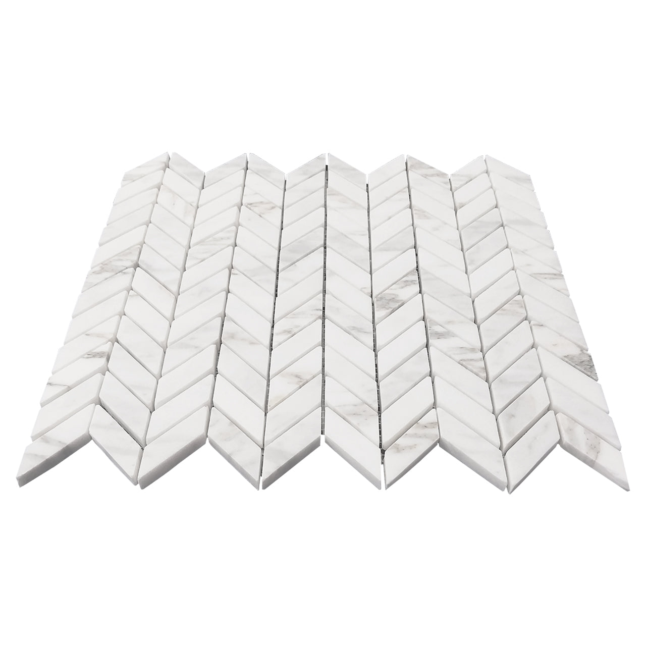 Calacatta Gold Marble Mini Chevron Mosaic Tile Polished