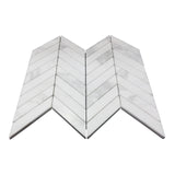 Calacatta Gold Italian Marble 1" x 4" Chevron Mosaic Tile Polished