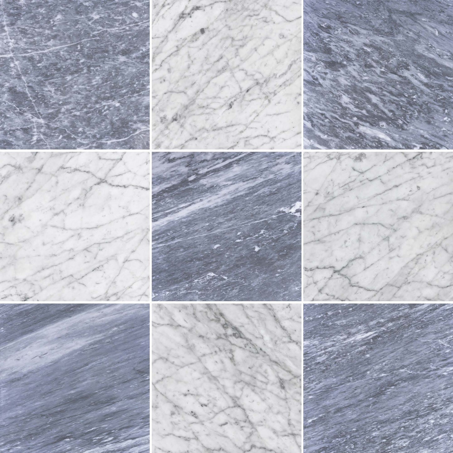 24x24 Bardiglio Italian Gray Marble