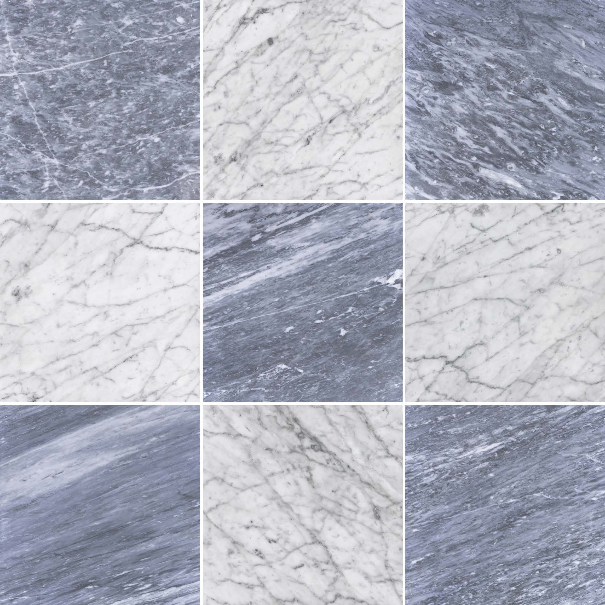 24x24 Bardiglio Italian Gray Marble
