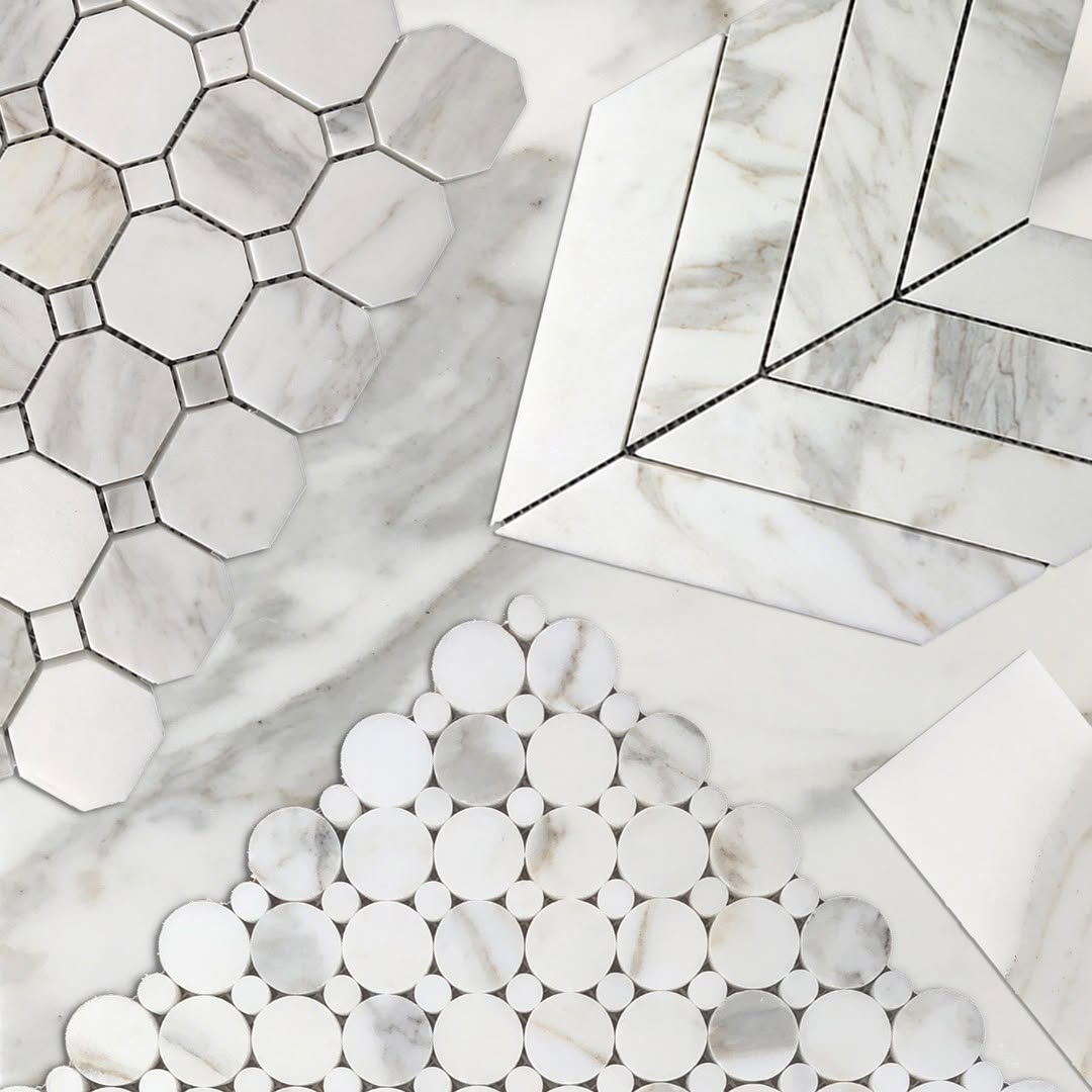 3x6 Calacatta Gold Italian Marble Subway Tile Honed