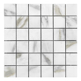 Calacatta Gold Italian Marble 2x2 Mosaic Tile Polished