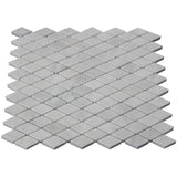 Carrara White Italian Marble Diamond Mosaic Tile Honed