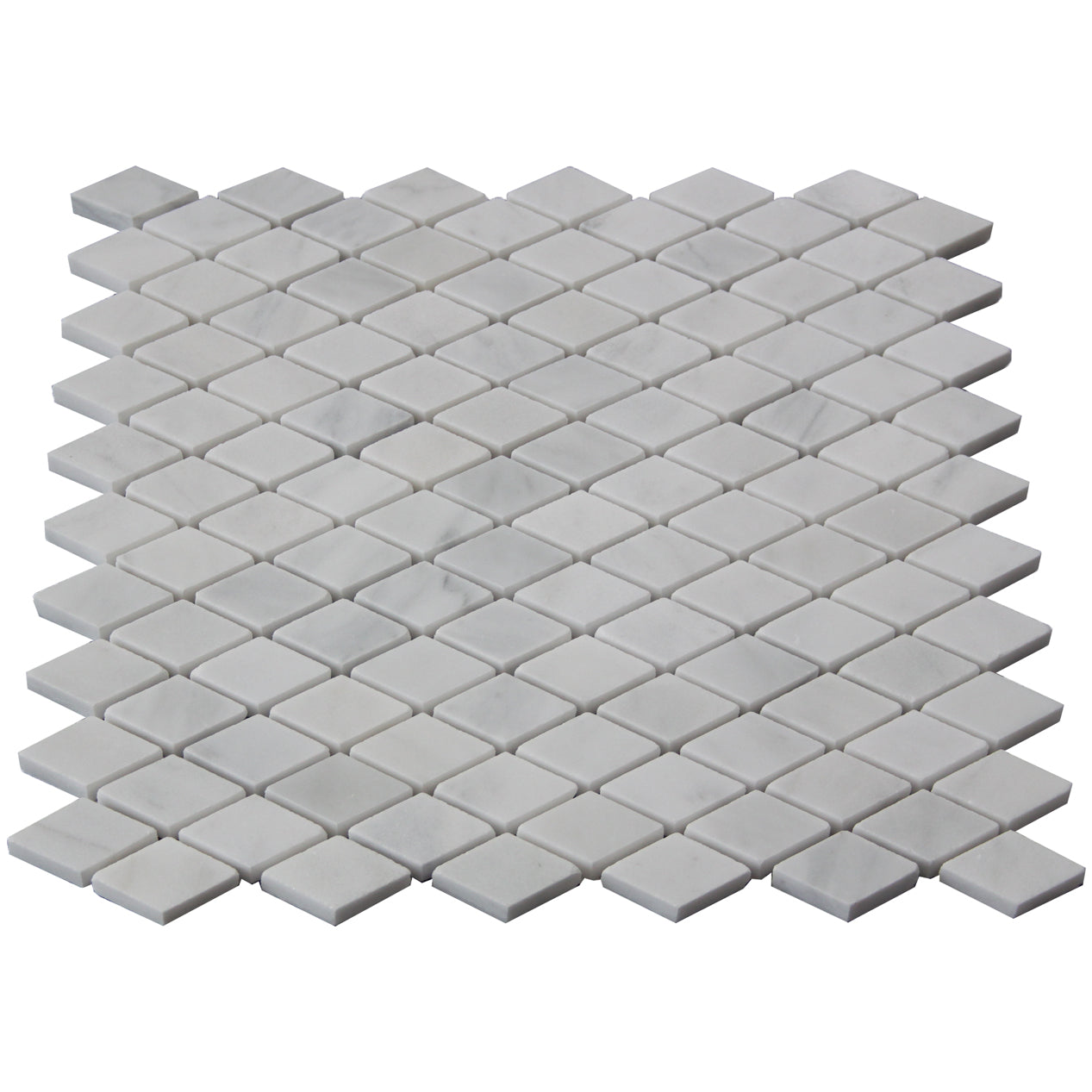 Carrara White Italian Marble Diamond Mosaic Tile Polished