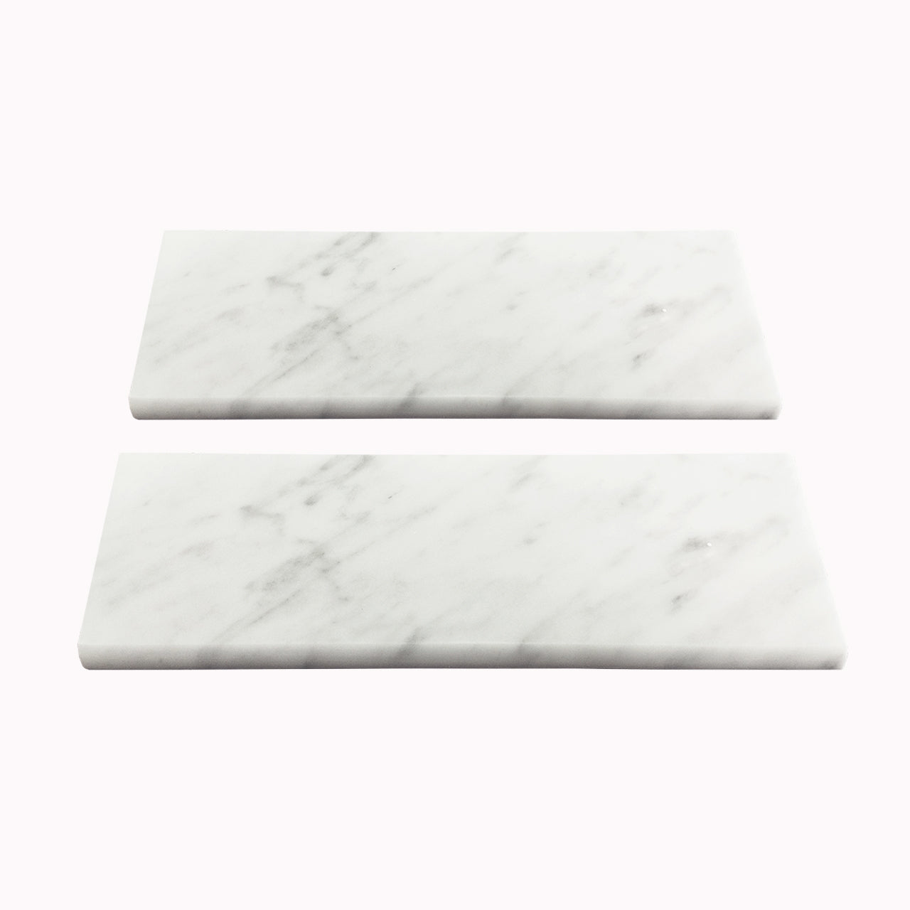 4x12 Calacatta Gold Italian Marble Bullnose Trim Tile Polished