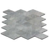 Bardiglio Gray Marble Large Diamond Mosaic Tile Polished