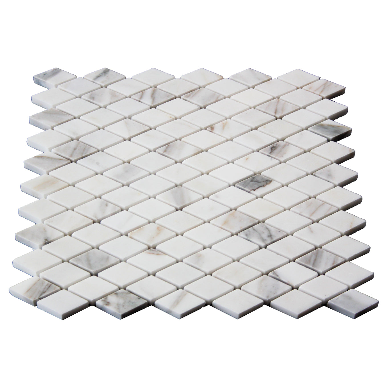 Calacatta Gold Italian Marble Diamond Mosaic Tile Polished