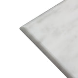 Carrara White Italian Marble 4" x 12" Bullnose Tile Trim Honed
