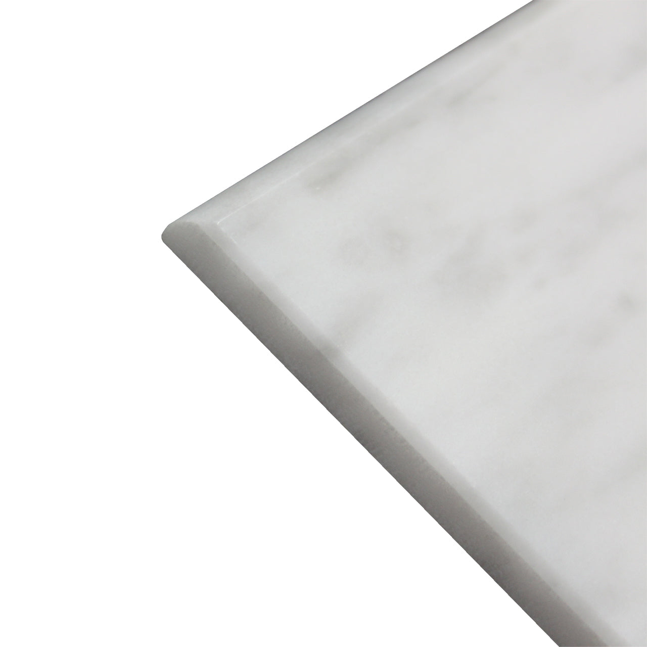 Carrara White Italian Marble 4" x 12" Bullnose Tile Trim Honed