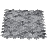 Bardiglio Gray Marble Diamond Mosaic Tile Polished