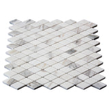 Calacatta Gold Italian Marble Diamond Mosaic Tile Honed
