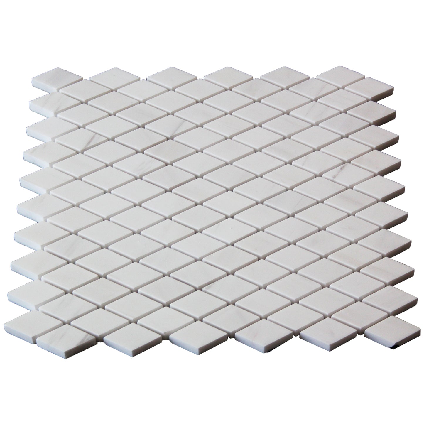 Bianco Dolomite Marble Diamond Mosaic Tile Polished