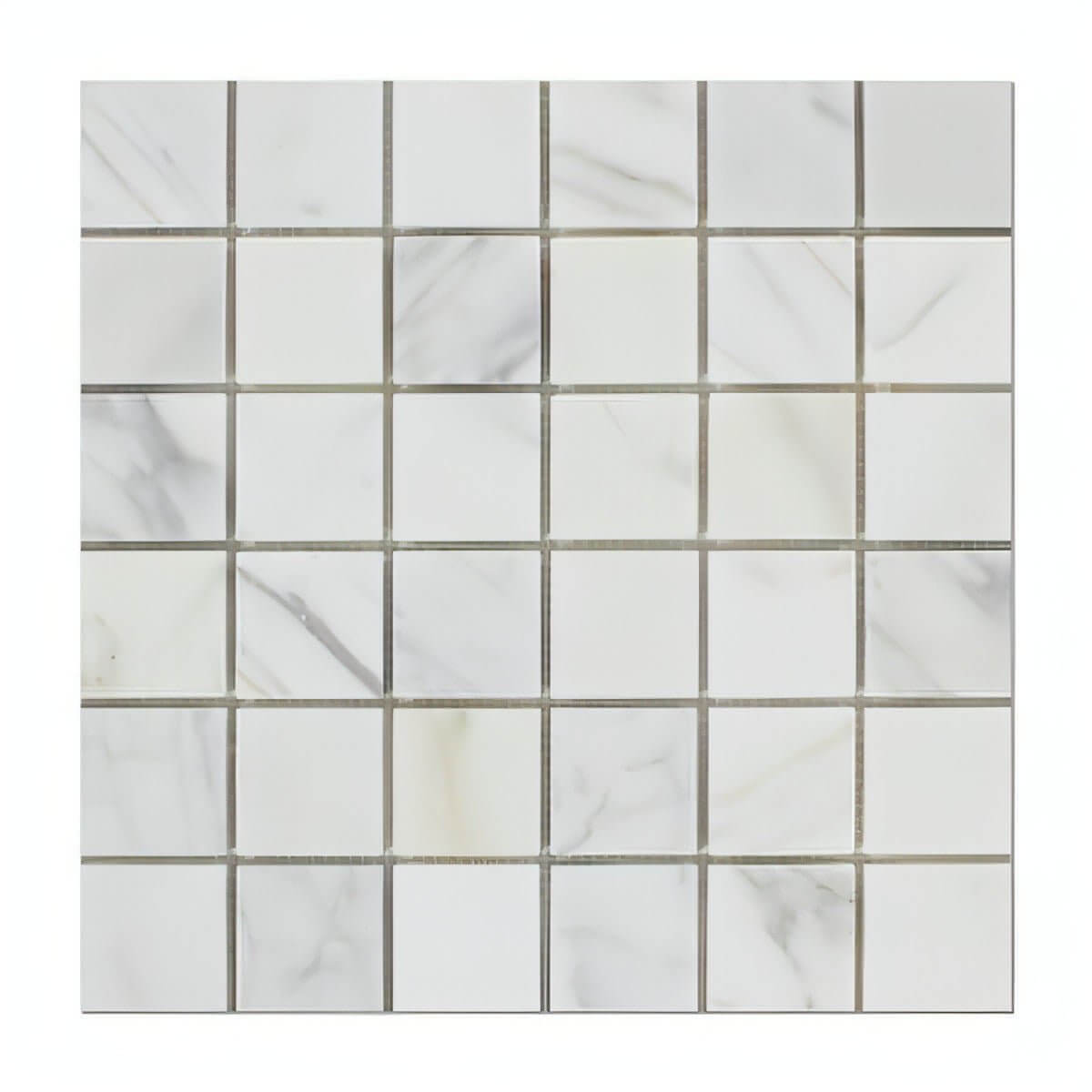 2x2 Calacatta Gold Marble Mosaic Tile