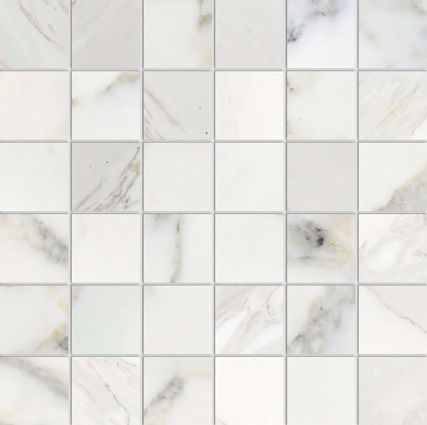 2x2 Calacatta Gold Marble Mosaic Tile