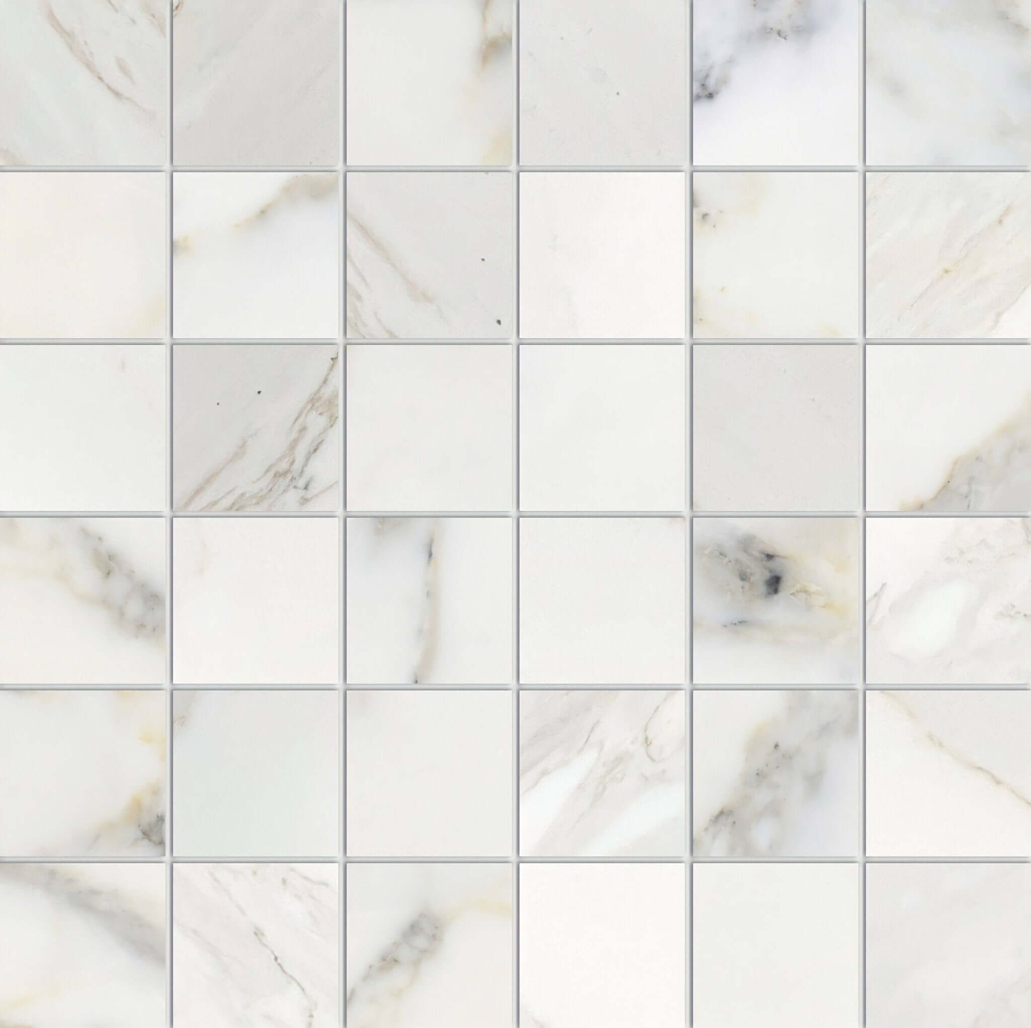 2x2 Calacatta Gold Marble Mosaic Tile