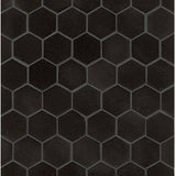 2x2 in. Absolute Black Hexagon Polished Granite Mosaic