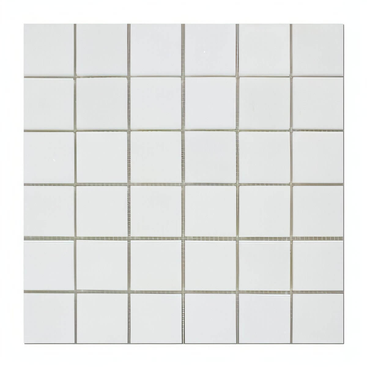 2x2 Thassos White Marble Mosaic Tile