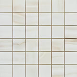 2x2 Vanilla Onyx Vein-Cut Mosaic Tile Polished