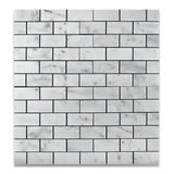 2x4 Carrara White Marble Brick Mosaic Tile