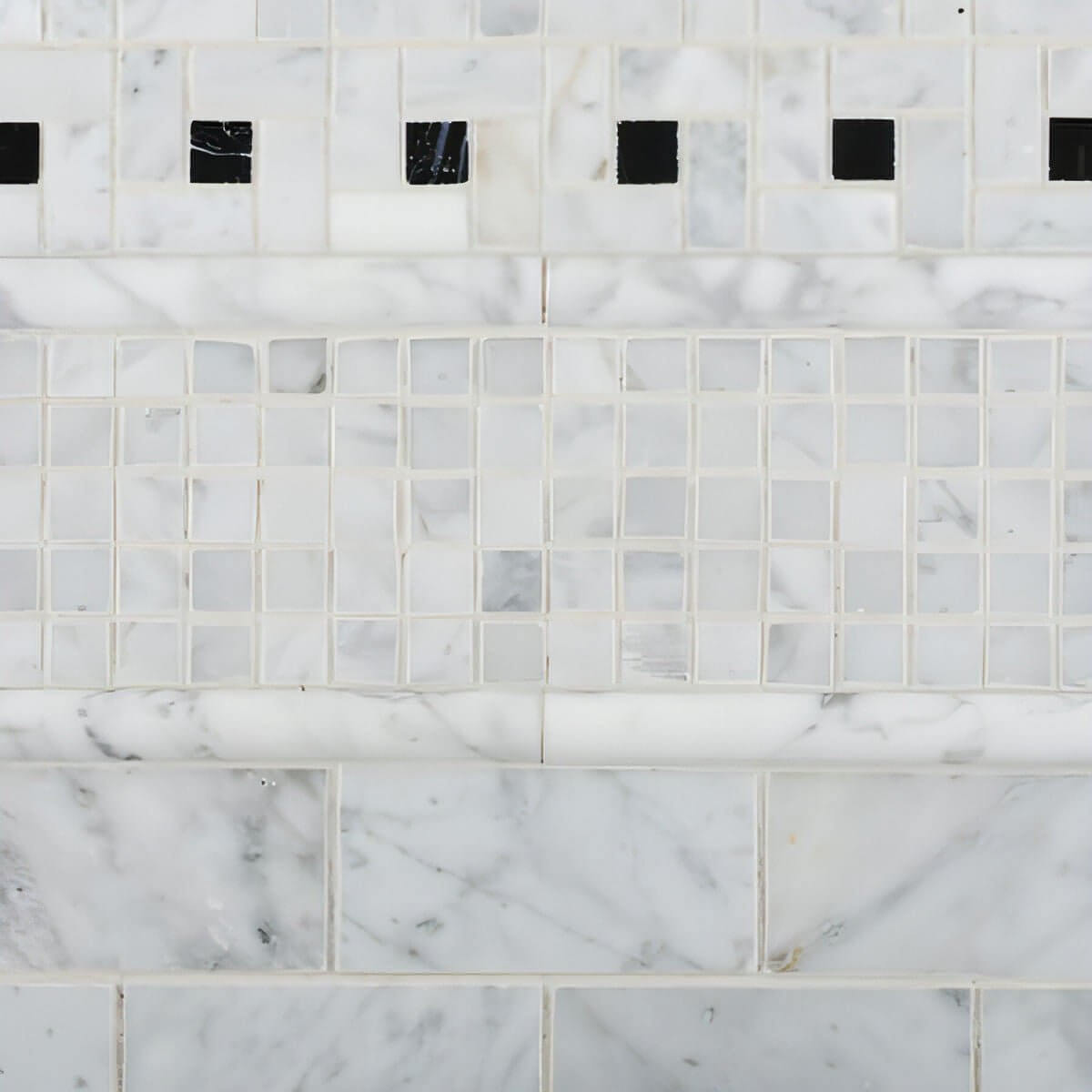 2x4 Carrara White Marble Brick Mosaic Tile