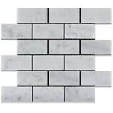 2x4 Carrara White Marble Brick Mosaic Tile