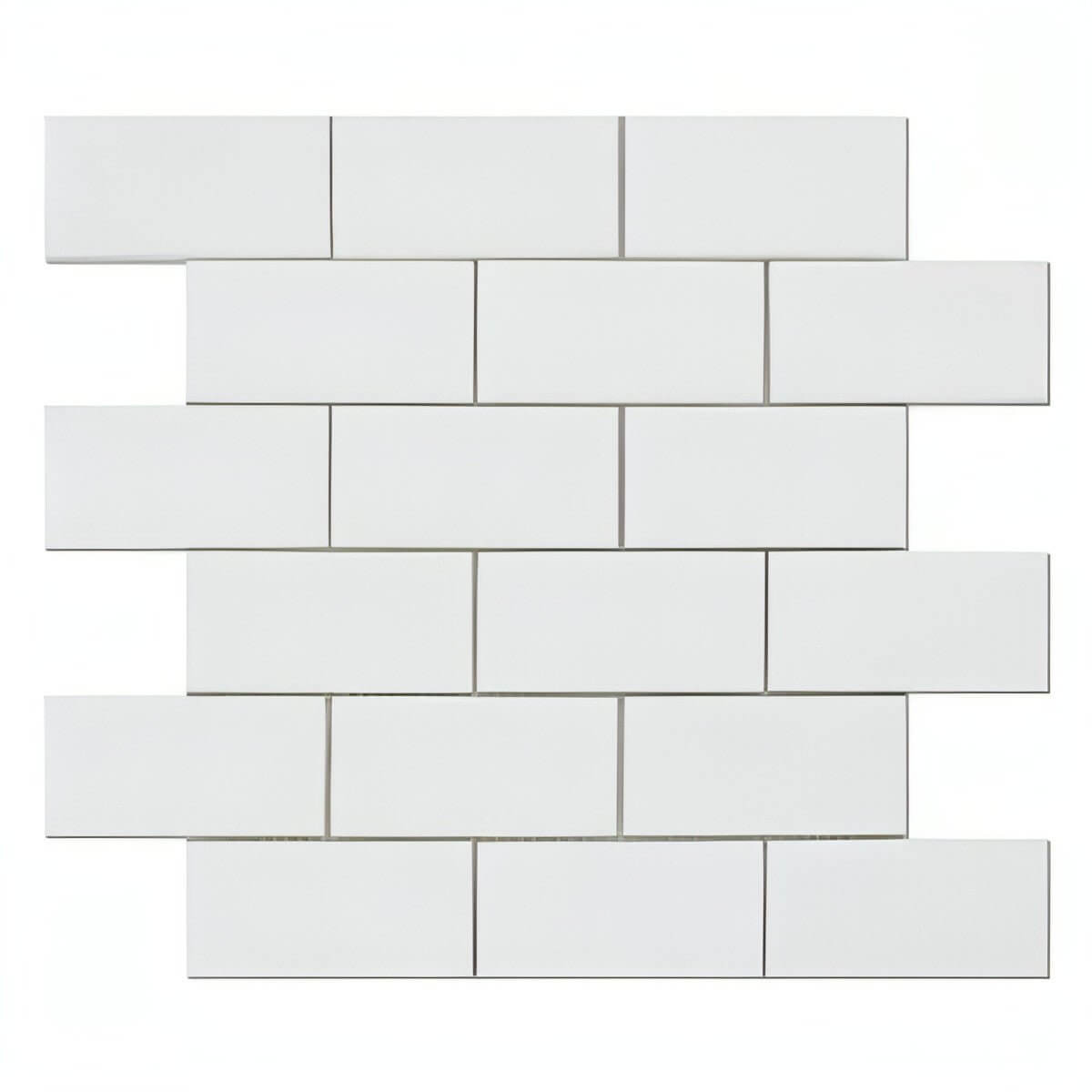 2x4 Thassos White Marble Brick Mosaic Tile