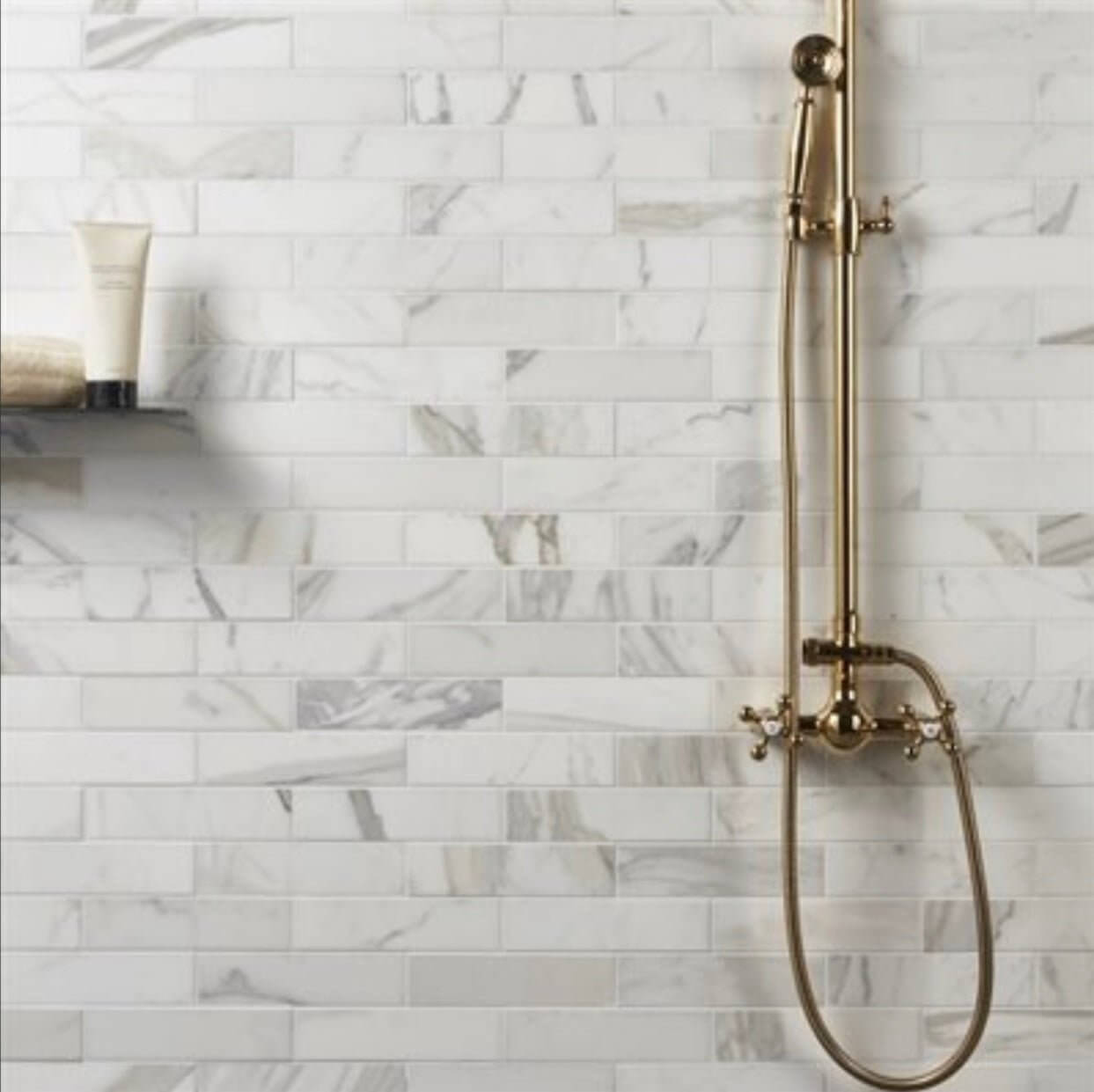 2X8 Tuscan Calacatta Gold ( Oro ) Italian Marble Tile