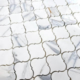 3" Calacatta Gold Arabesque / Lantern Mosaic