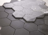 3“ Hexagon Basalt Mosaic Honed