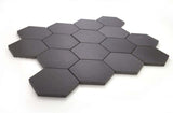 3“ Hexagon Basalt Mosaic Honed