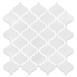 3” Thassos White Arabesque Mosaic, Greek Marble 12X12