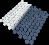 Carrara White Marble 1" Hexagon Mosaic