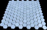 Carrara White Marble 1" Hexagon Mosaic
