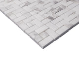 Calacatta Gold Marble Target Pinwheel Mosaic Tile with Calacatta Gold Dots Honed