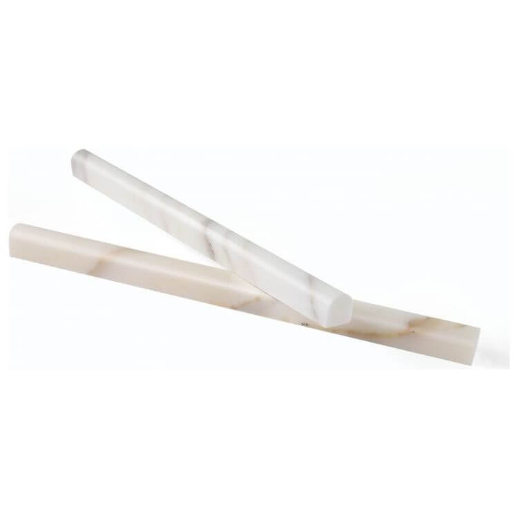 3/4 x 12 Calacatta Gold Pencil Liner POLISHED / HONED