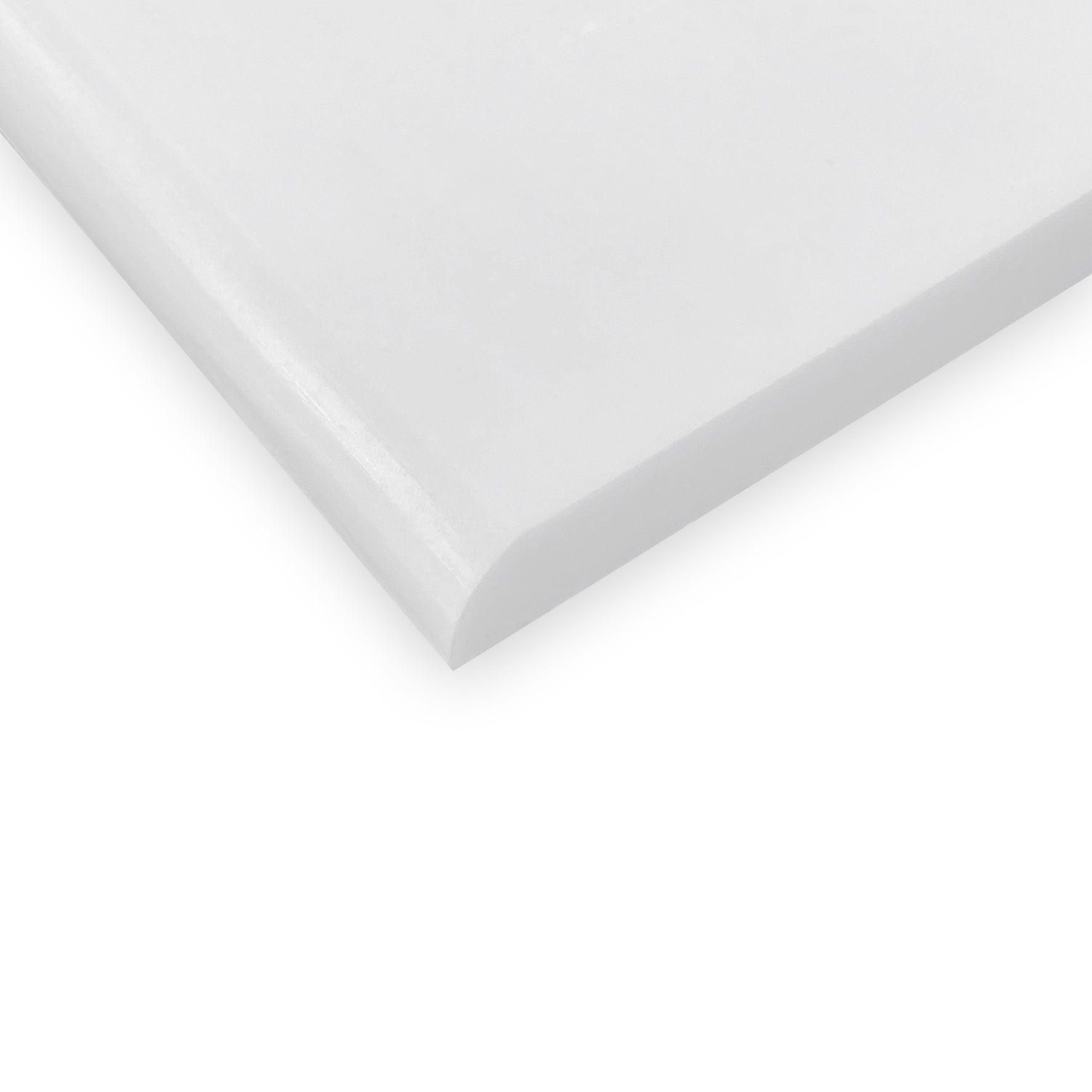 3x6 Bianco Dolomite Marble Bullnose Trim Tile Polished