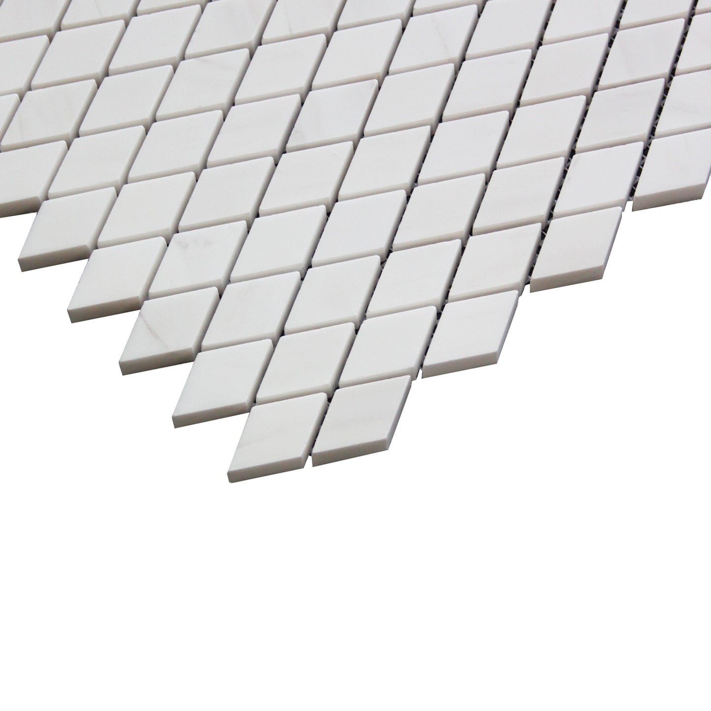 Bianco Dolomite Marble Diamond Mosaic Tile Polished